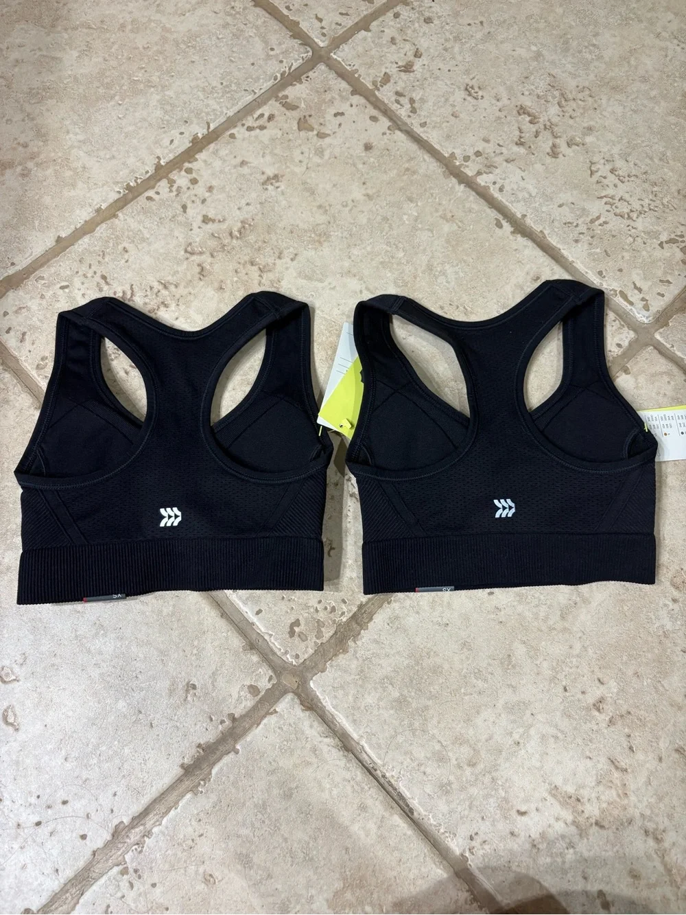 All in Motion NWT Women’s Black Racerback Sports Bra Bundle of 2 size XS